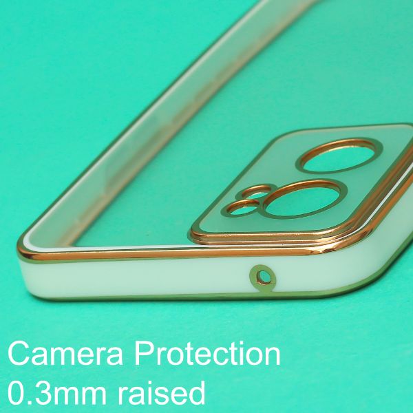 White Electroplated Transparent Case for Oneplus Nord CE 2 - The Hatke