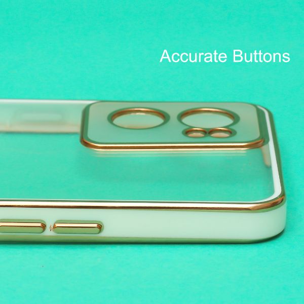 White Electroplated Transparent Case for Oneplus Nord CE 2 - The Hatke