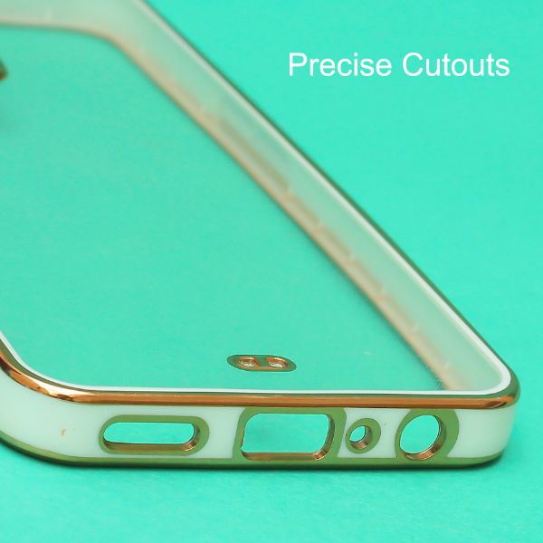 White Electroplated Transparent Case for Oneplus Nord CE 2 - The Hatke