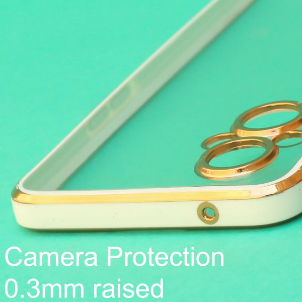 White Electroplated Transparent Case for Oppo F21 Pro 5g - The Hatke