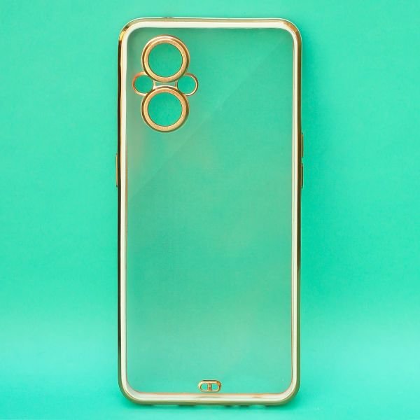 White Electroplated Transparent Case for Oppo F21 Pro 5g - The Hatke