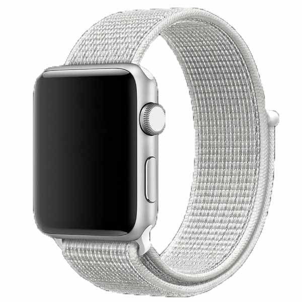White Nylon Strap For Smart Watch (20mm) - The Hatke