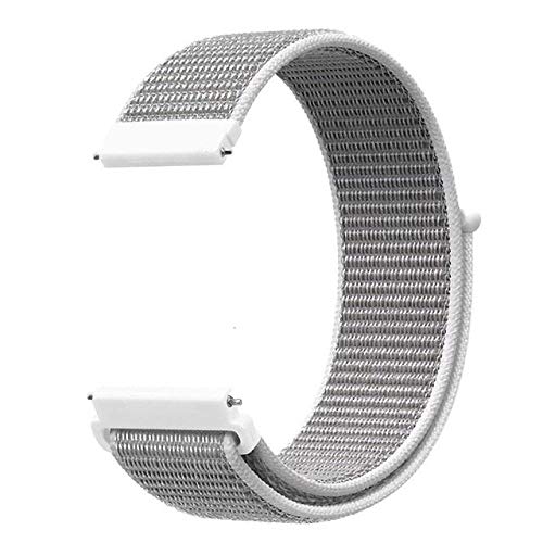 White Nylon Strap For Smart Watch (20mm) - The Hatke