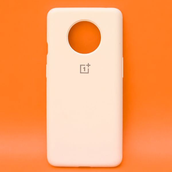 White Original Silicone case for Oneplus 7T - The Hatke