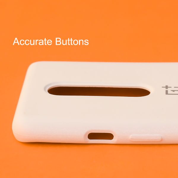 White Original Silicone case for Oneplus 8 - The Hatke