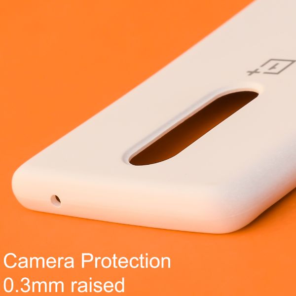 White Original Silicone case for Oneplus 8 - The Hatke
