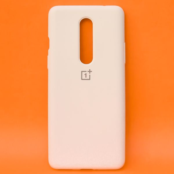 White Original Silicone case for Oneplus 8 - The Hatke