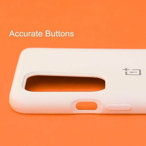 White Original Silicone case for Oneplus 9R - The Hatke