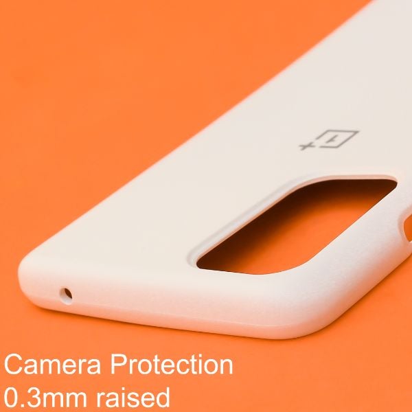 White Original Silicone case for Oneplus 9R - The Hatke