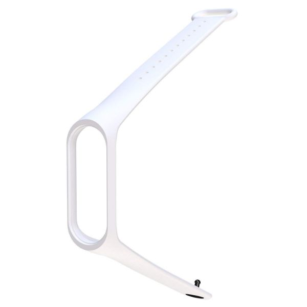 White Plain Silicone Strap For M5 Band - The Hatke
