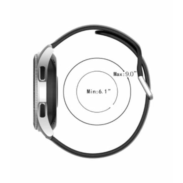 White Plain Silicone Strap With Stainless steel Buckle For Smart Watch (20mm) - The Hatke