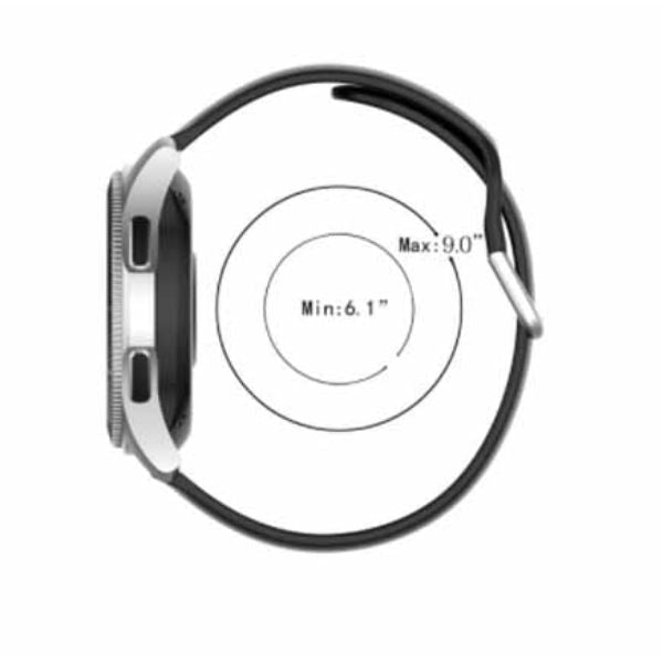 Yellow Plain Silicone Strap With Stainless steel Buckle For Smart Watch (20mm) - The Hatke