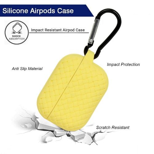 Yellow Stylish Silicone Case For Apple Airpods 3 - The Hatke